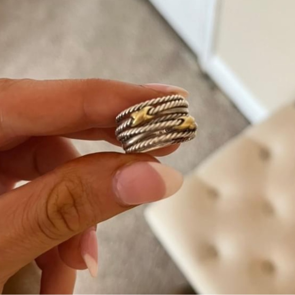 David Yurman Double Crossover Ring Size 6